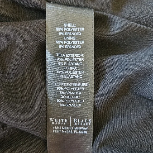 White House Black Market WBHM Faux Wrap Dress Geometric Design Size 6 - Picture 13 of 13